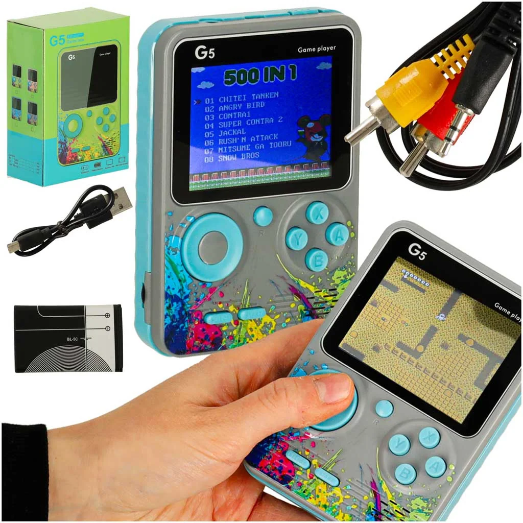 Eveon G5 Mini retro herná konzola, sivá