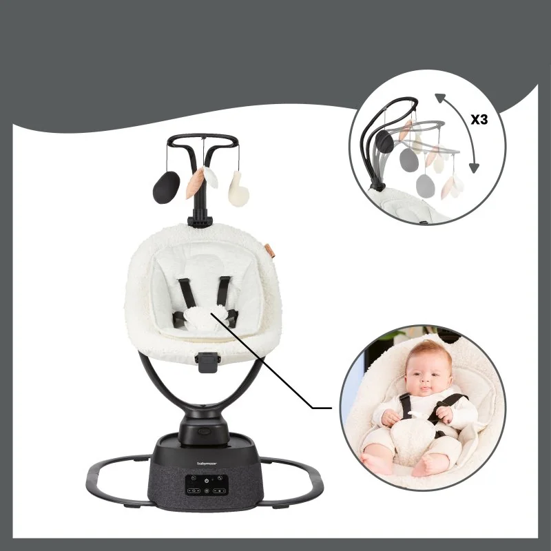 Babymoov hojdačka Swoon Evolution Curl White