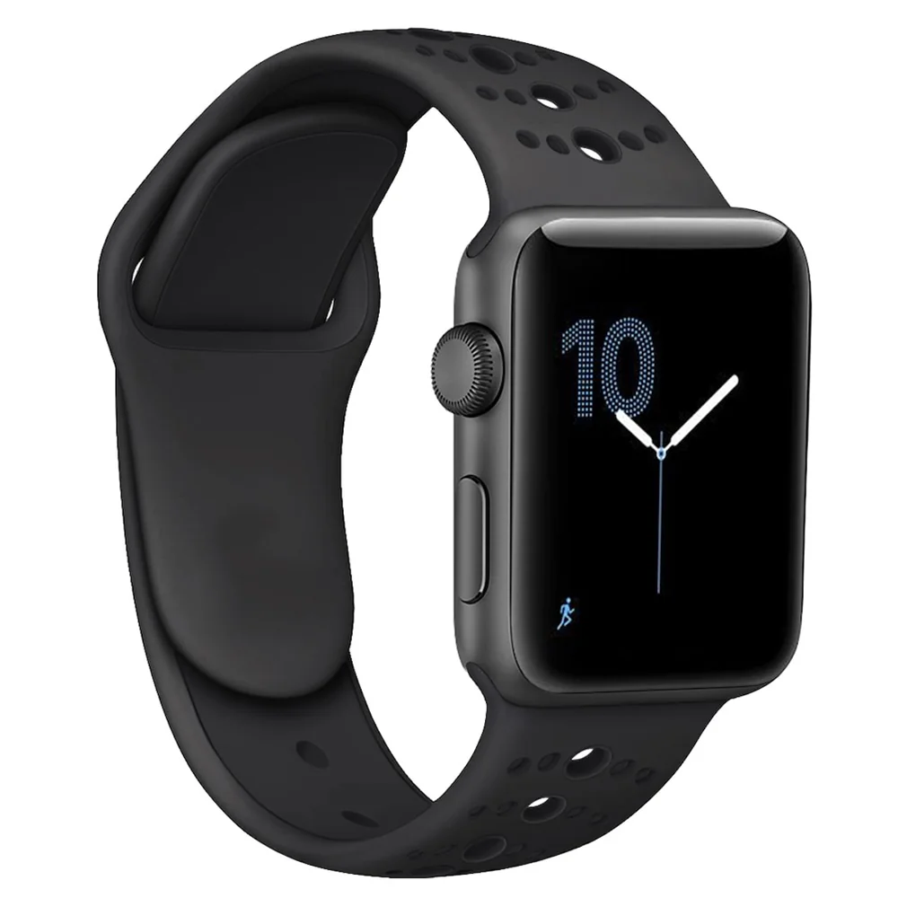 BStrap Silicone Sport remienok na Apple Watch 38/40/41mm Black