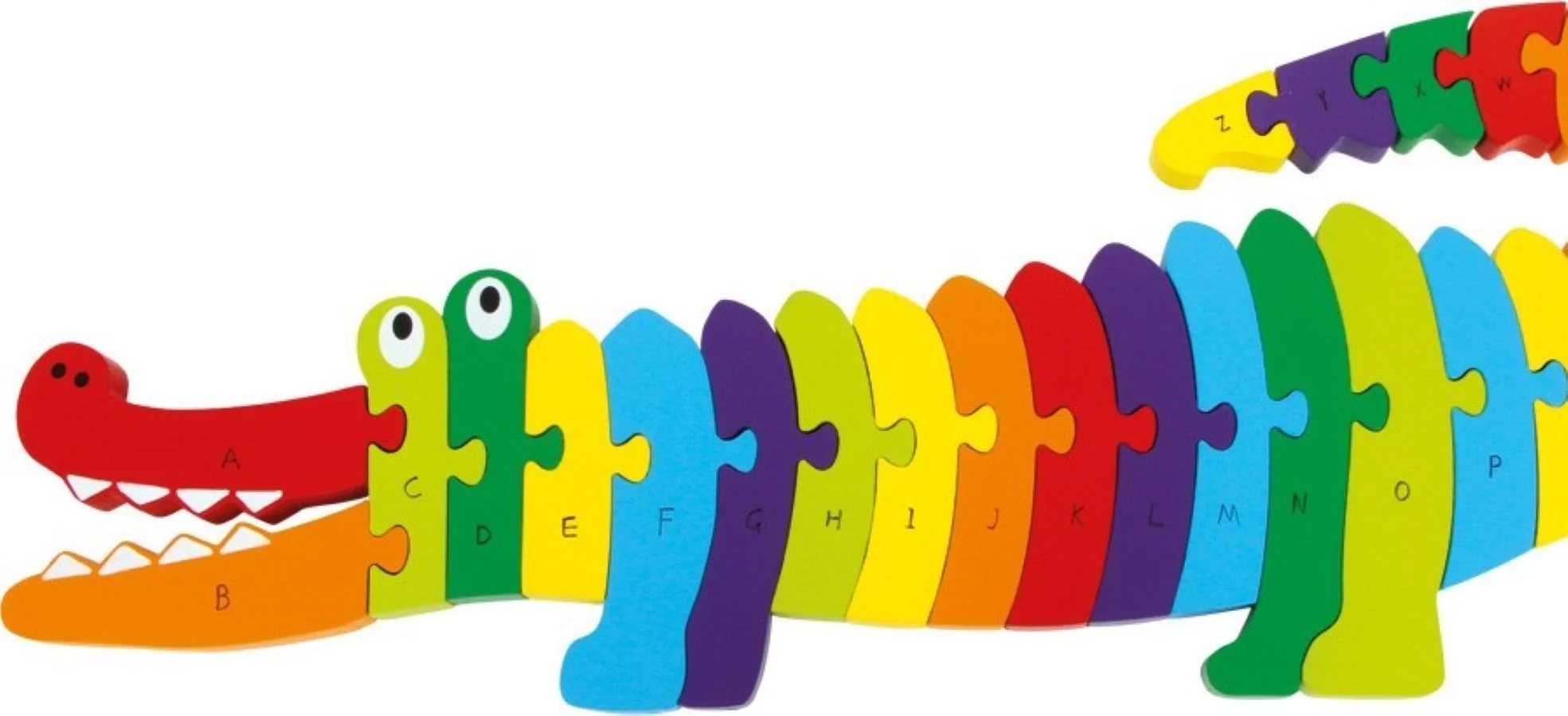 small foot Vkládací puzzle krokodýl ABC