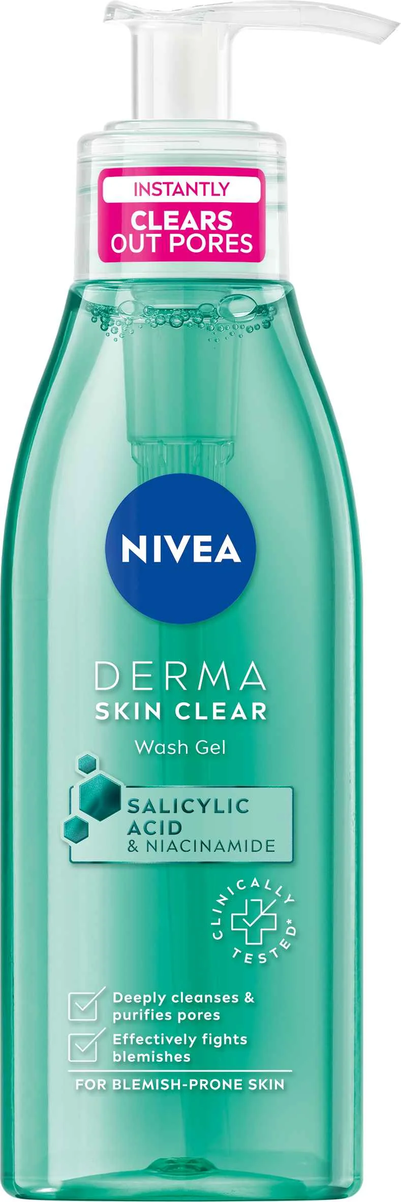 Nivea Derma Activate Wash gel 150ml 1×150 ml, pleťový gél