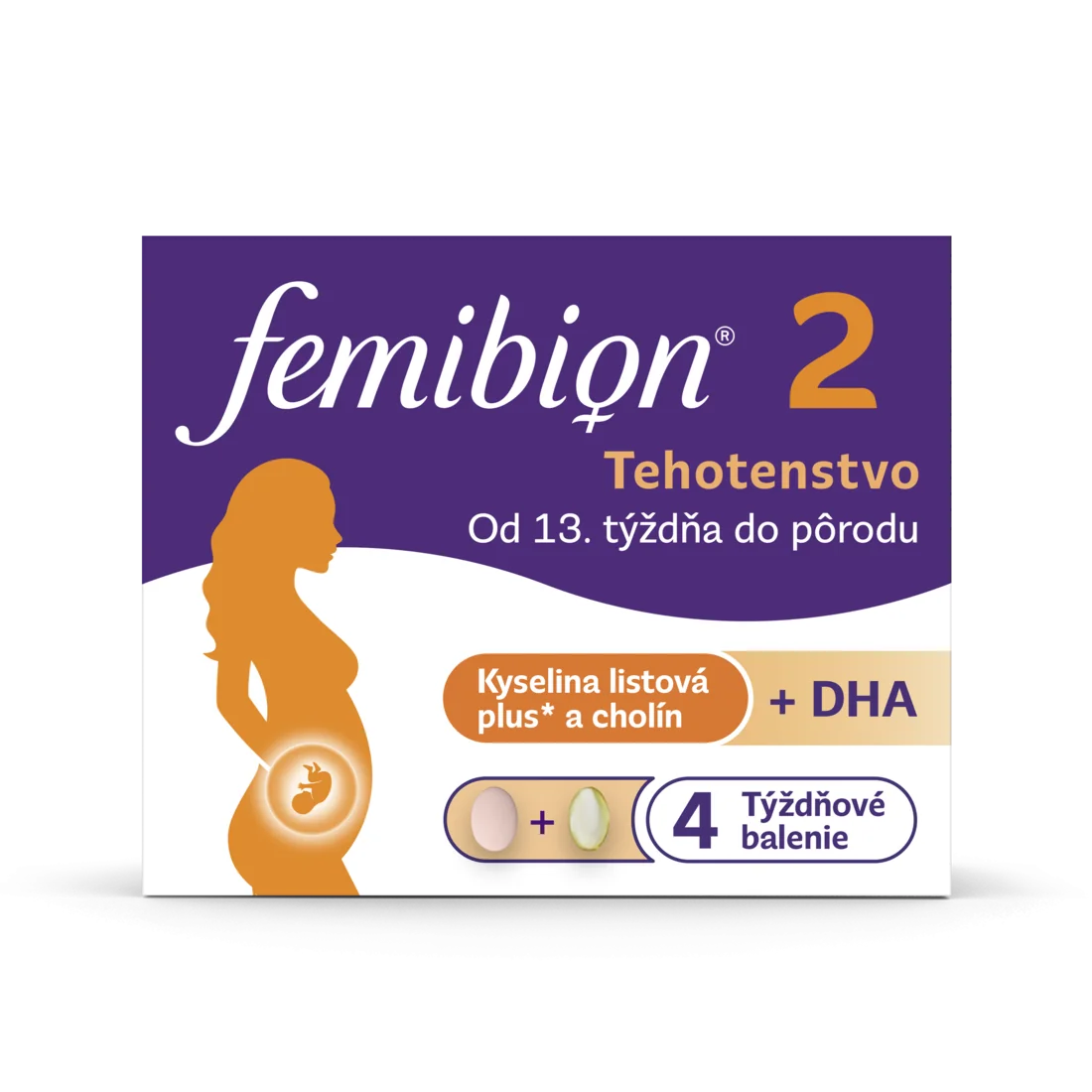 FEMIBION 2 Tehotenstvo, 28 tbl + 28 cps 1×28 tbl + 28 cps, výživový doplnok