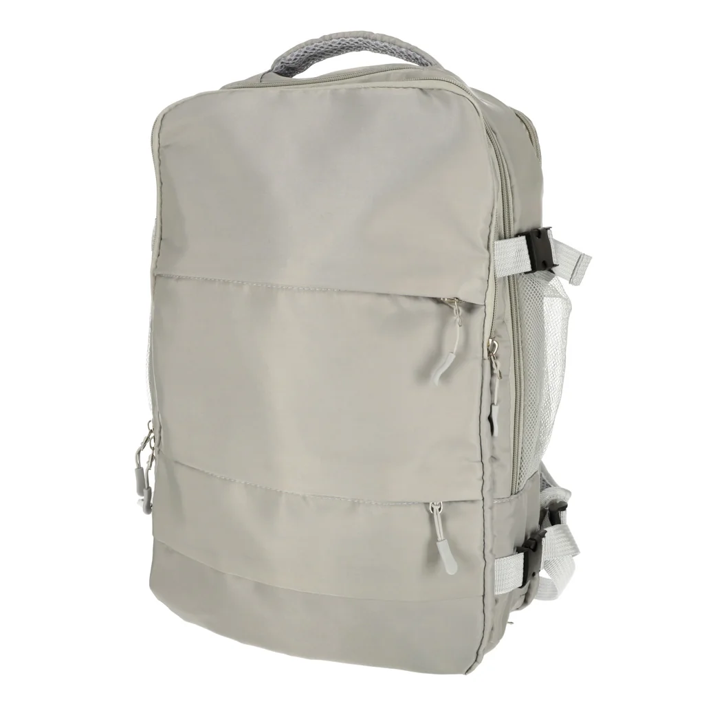 Cestovný batoh do lietadla – vodeodolný, USB port, sivý 45×28×16 cm