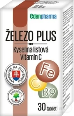 EDENPharma ŽELEZO PLUS 1×30 tbl, výživový doplnok