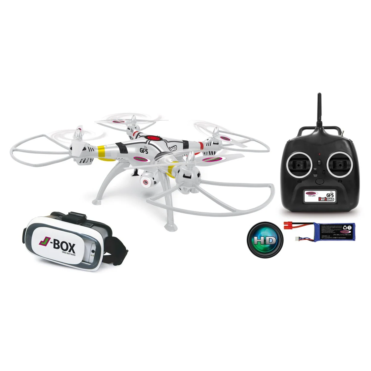 Jamara Dron Payload GPS VR s výškovým držaním s HD FPV WiFi a funkciou návratu domov