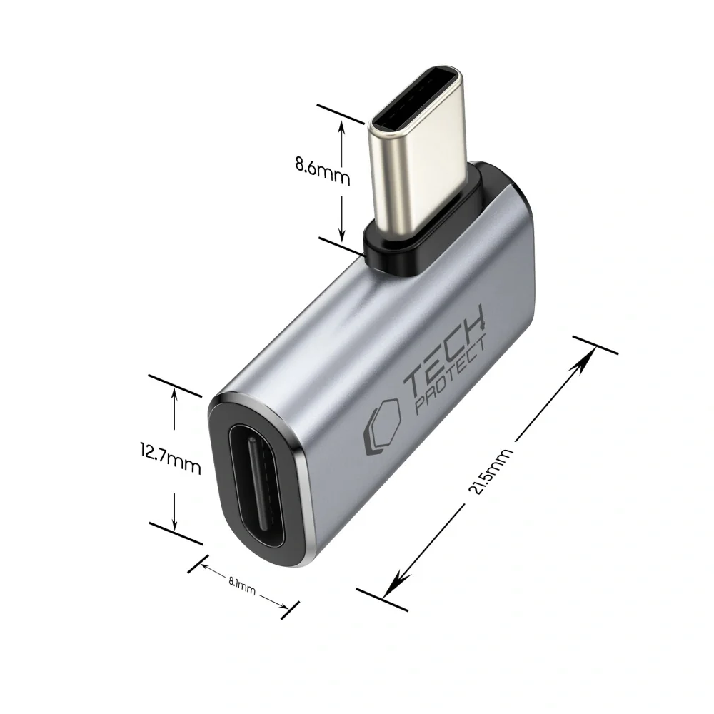 Tech-Protect Ultraboost AA01 adaptér USB-C, šedý