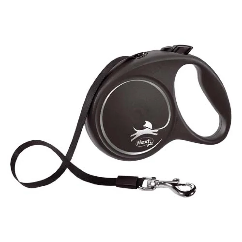 flexi Black Design L popruh 5m čierna do 50kg