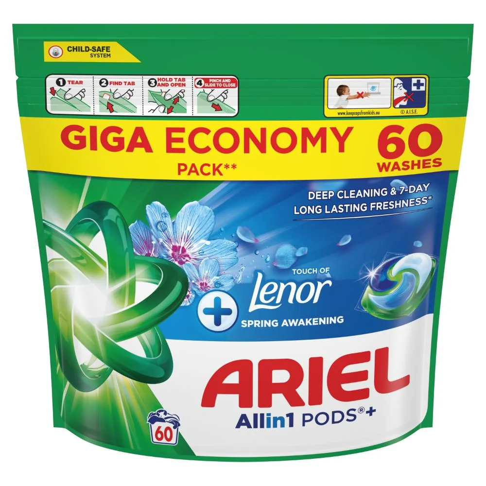 Ariel Allin1 PODS +Touch of Lenor Spring Awakening kapsuly na pranie 60 ks