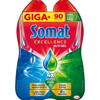 Somat Excellence Duo gél do umývačky riadu 90 dávok 1×1 ks, duo gél do umývačky