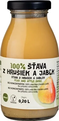 Zdravo 100% HRUŠKOVO-JABLKOVÁ ŠŤAVA 1×200 ml, zmes štiav