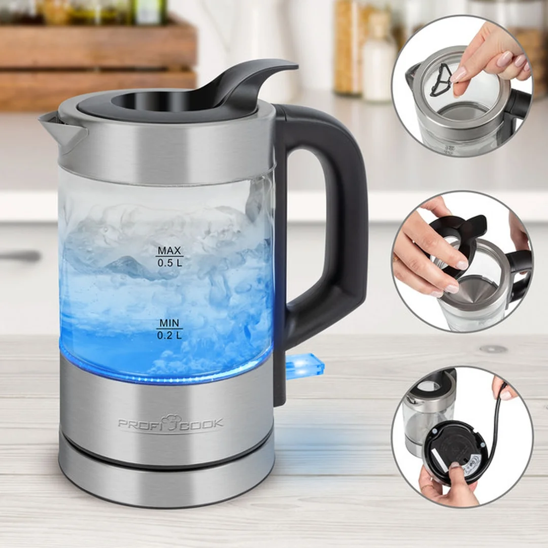 ProfiCook WKS 1228 sklenená rýchlovarná kanvica 0,5 l