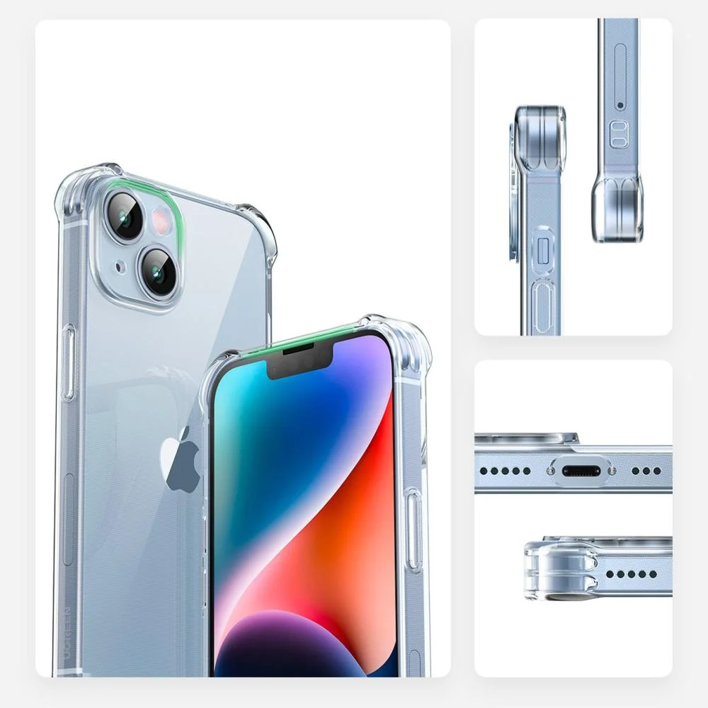 Ochranné gélové puzdro pre Apple iPhone 14 Plus Transparentná