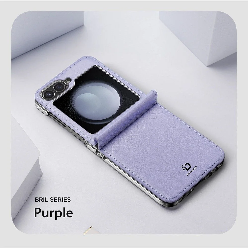Dux Ducis Brill knižkové puzdro na Samsung Galaxy Z Flip 6 5G, fialové