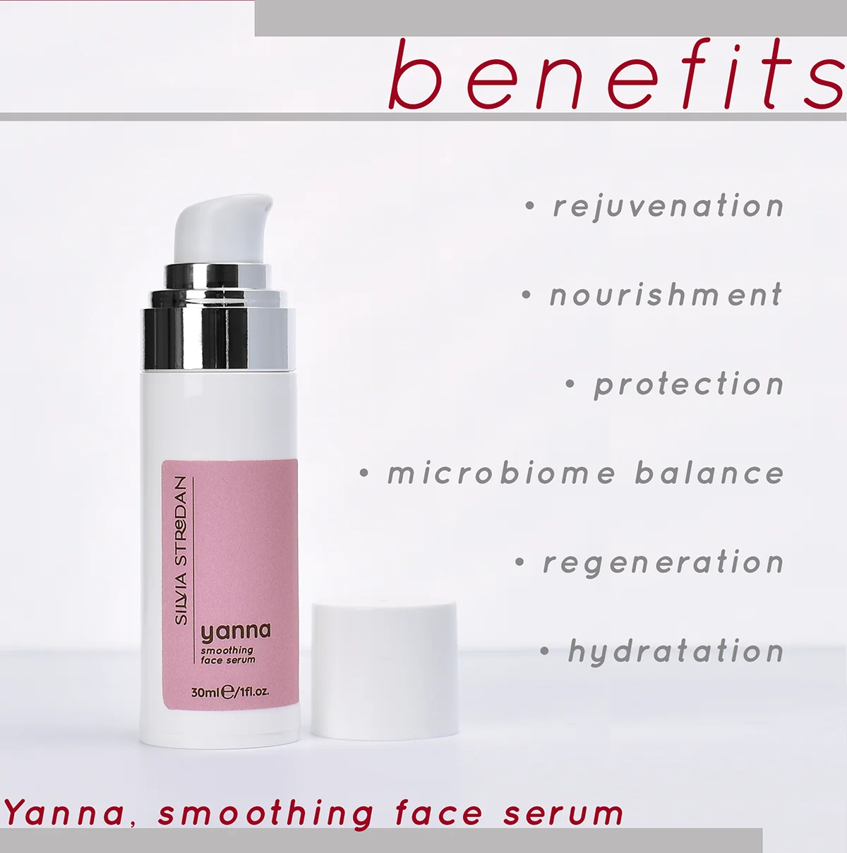 YANNA, vyhladzujúce krémové sérum, 30ml - exkluzívna beauty-fermentovaná kozmetika, slovenský výrobok