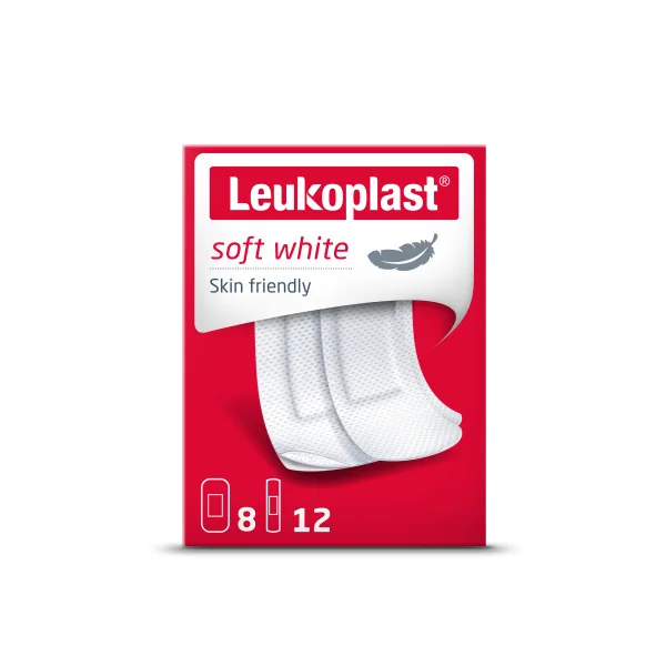 Leukoplast® soft white náplasť na rany, 2 veľkosti, 1x20 ks