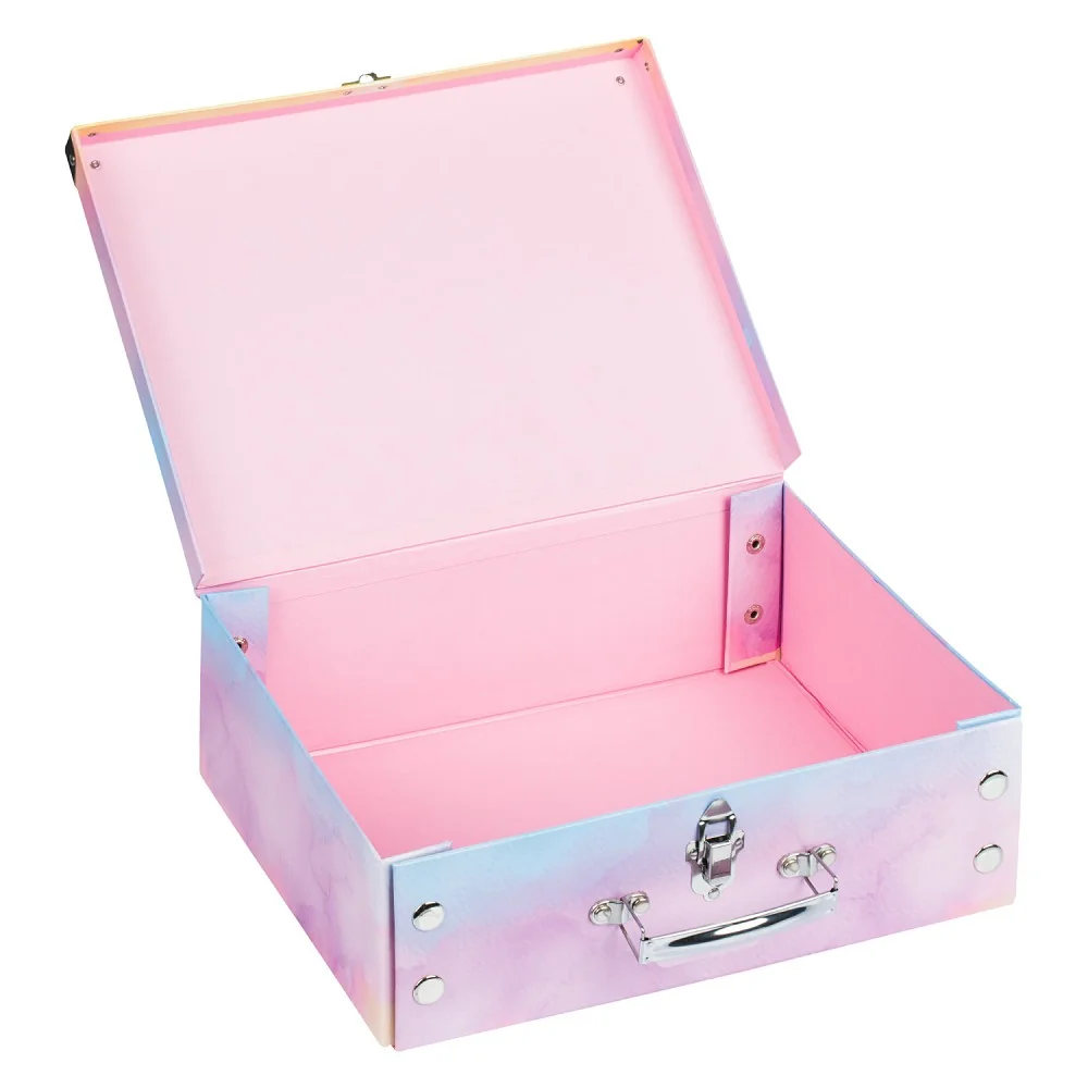 Skladací školský kufrík Rainbow Unicorn s kovaním Dúhový jednorožec