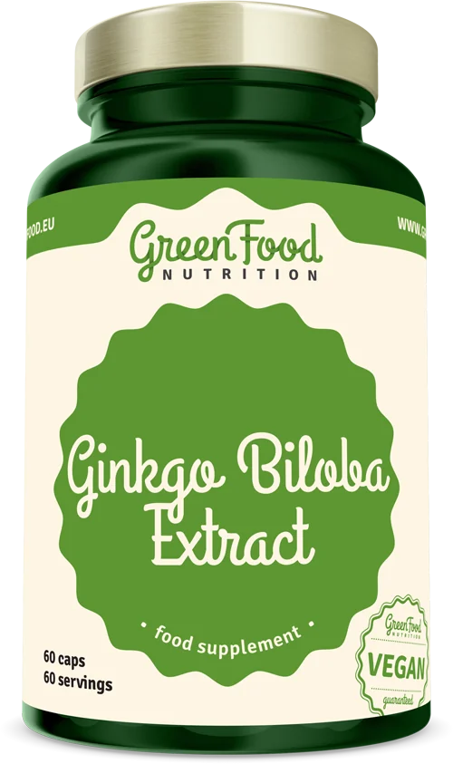 GREENFOOD NUTRITION GINKGO BILOBA extrakt 1×60cps, doplnok výživy