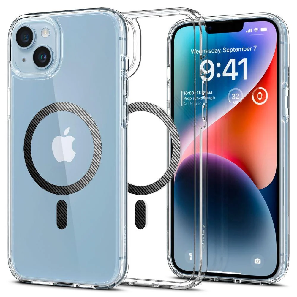 Spigen Ultra Hybrid MagSafe silikónový kryt na iPhone 14 Plus, priesvitný tný