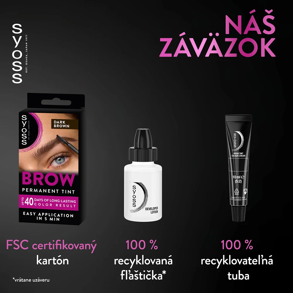Syoss Brow Tint farba na obočie Tmavohnedý 1×1 ks, farba na obočie