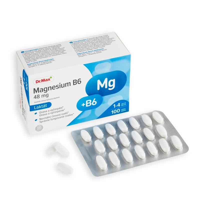 Dr.Max Magnesium B6 Laktát 1×100 tabliet