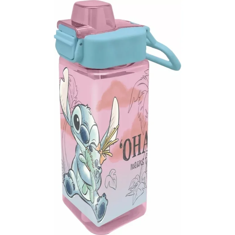 Kids Euroswan Štvorcová detská fľaša Lilo & Stitch 500 ml