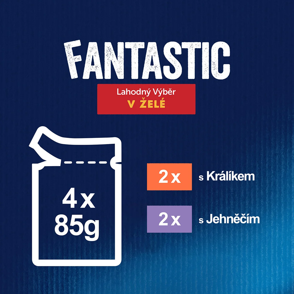 Felix Fantastic kapsičky pre mačky králik, jahňacie v želé 4×85 g 4×85 g, kapsičky pre mačky