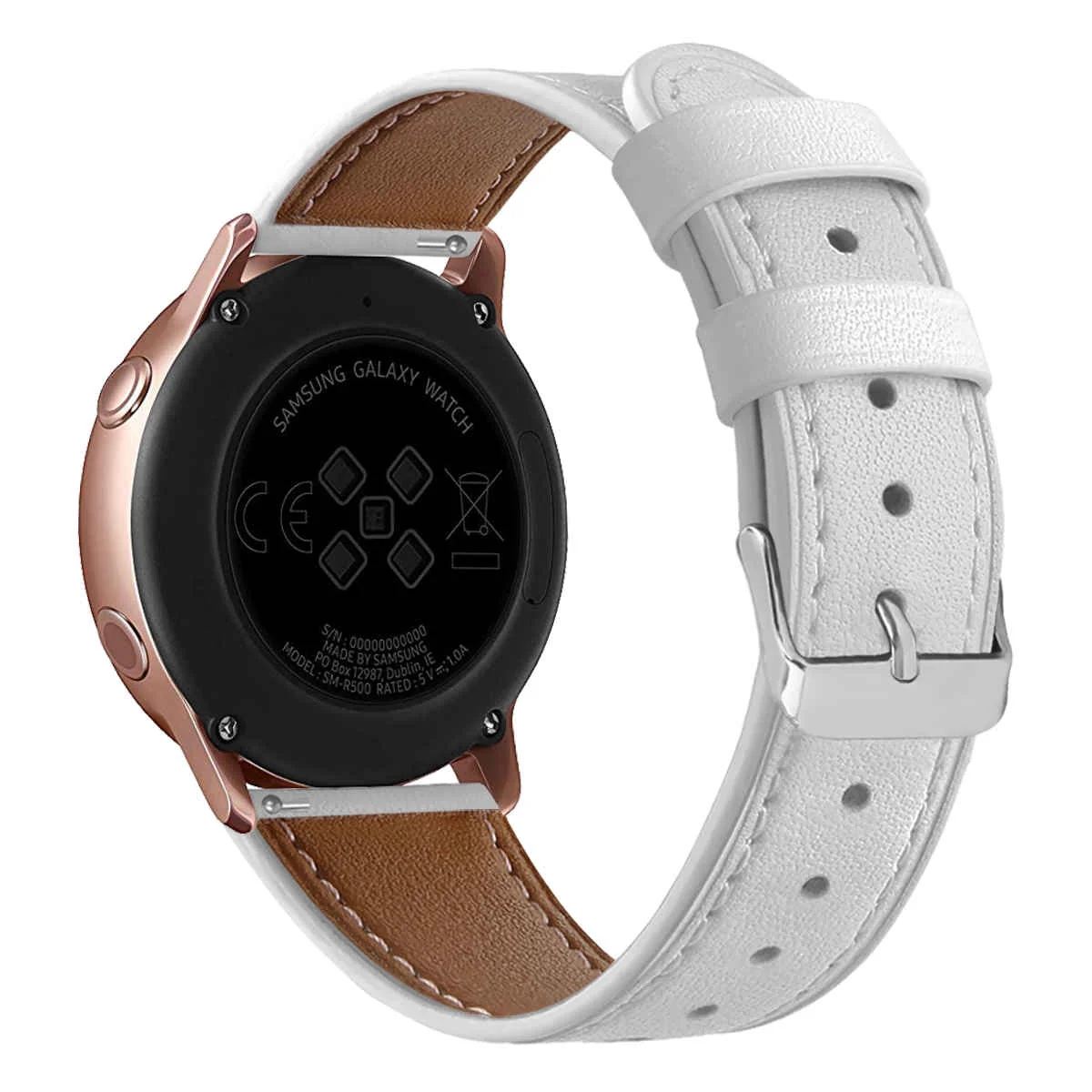 Leather Italy remienok na Samsung Galaxy Watch Active 2 40/44mm white