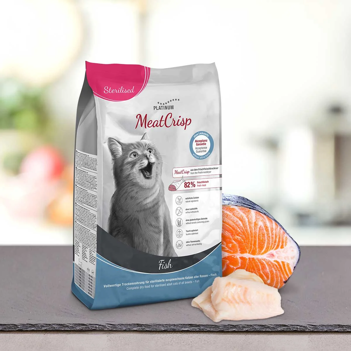 MeatCrisp Sterilised Fish - Ryba pre kastrované mačky 1,5 kg