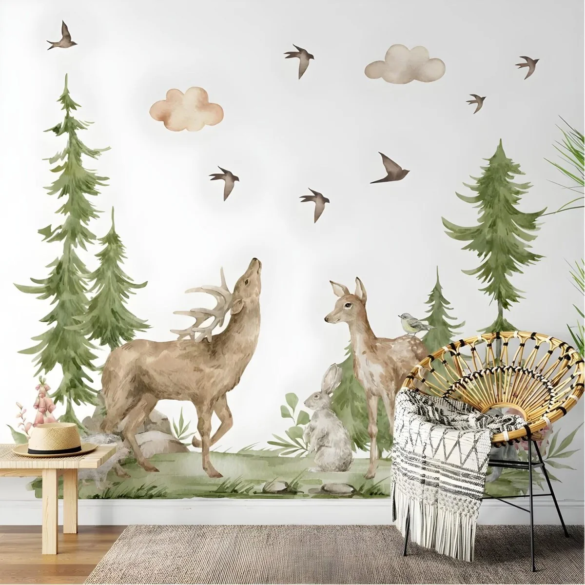 Samolepka na stenu/Tapeta Forest 30cm x 90cm, PVC