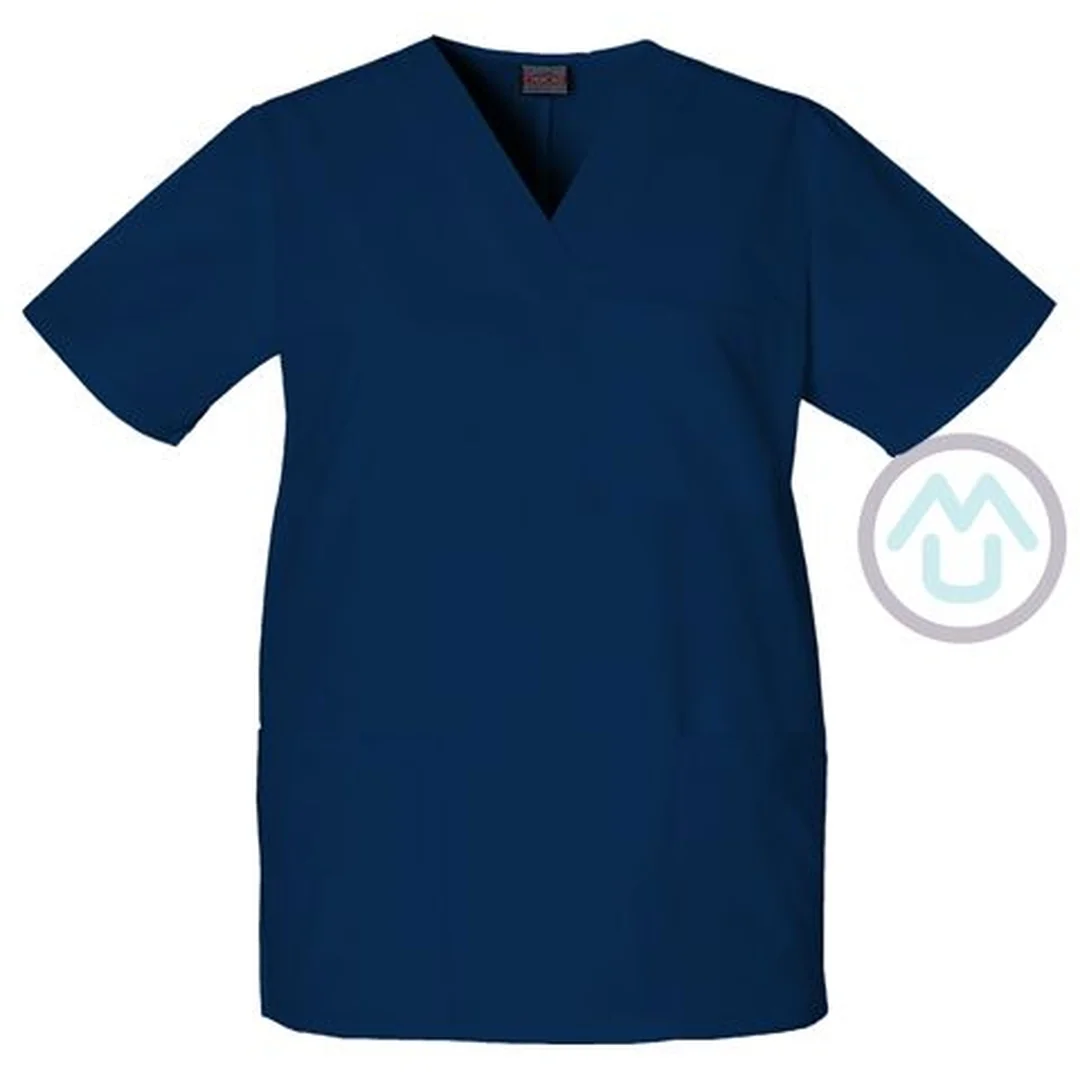 Unisexová blúza "V" výstrih - námornícka modrá 2XL