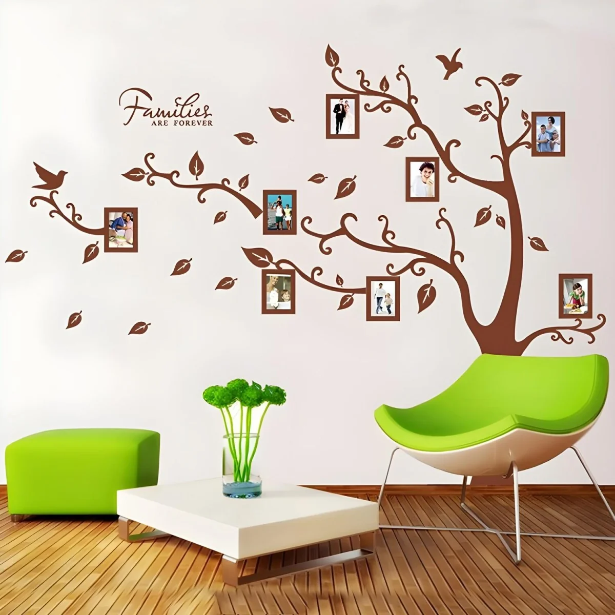 Samolepka na stenu Strom s fotkami 60cm x 90cm, PVC