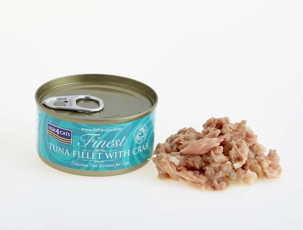 FISH4CATS Konzerva pre mačky Finest tuniak s krabom 70g 1×70 g, konzerva pre mačky