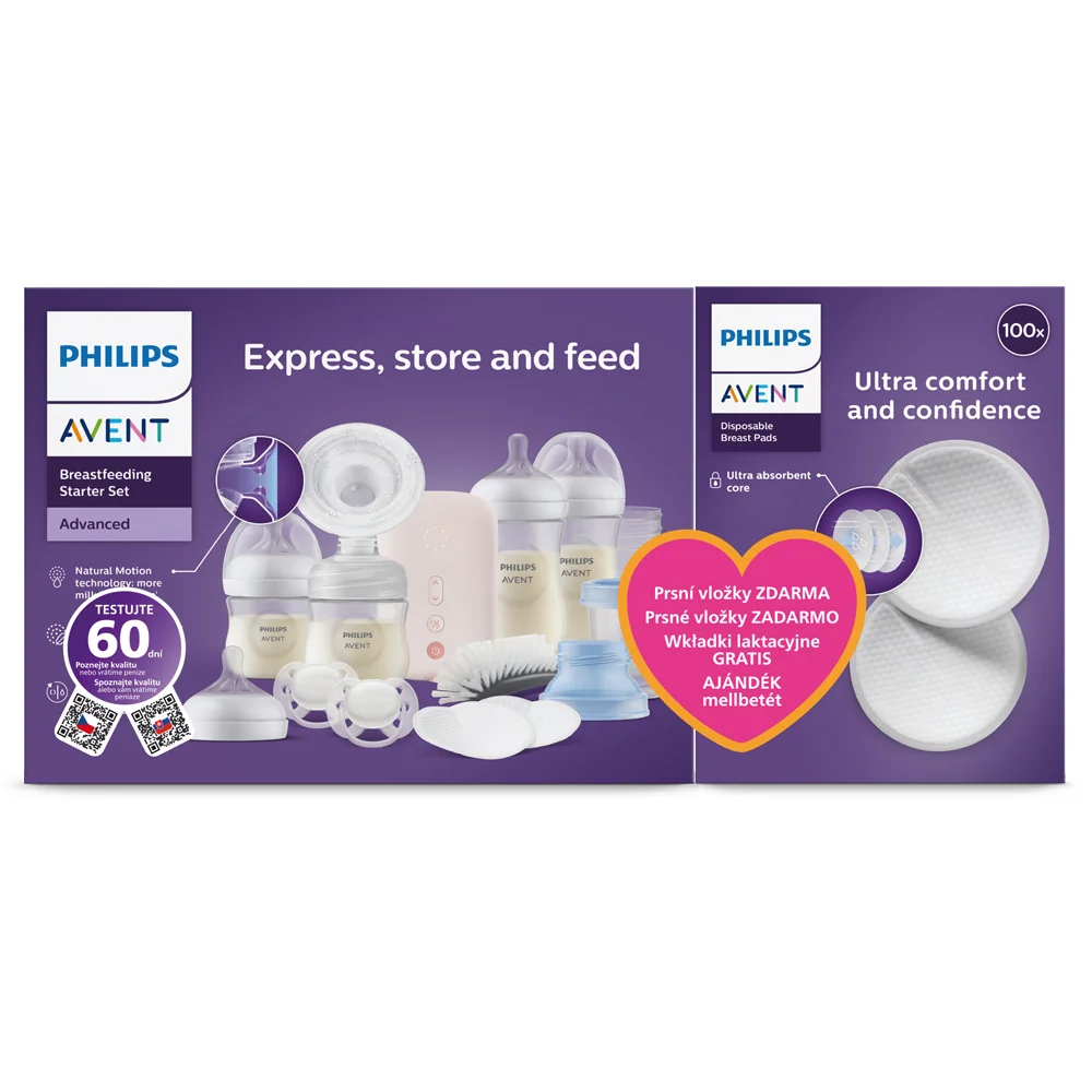Philips AVENT Odsávačka materského mlieka elektrická sada SCD340/31+Darček 1 set