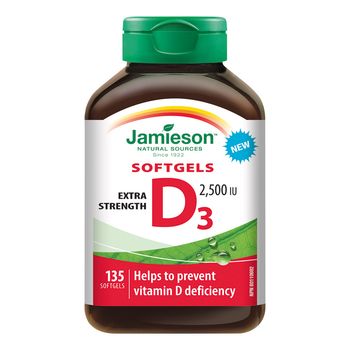 Jamieson Vitamín D3 2500 IU 135 cps 1×135 kapsuly