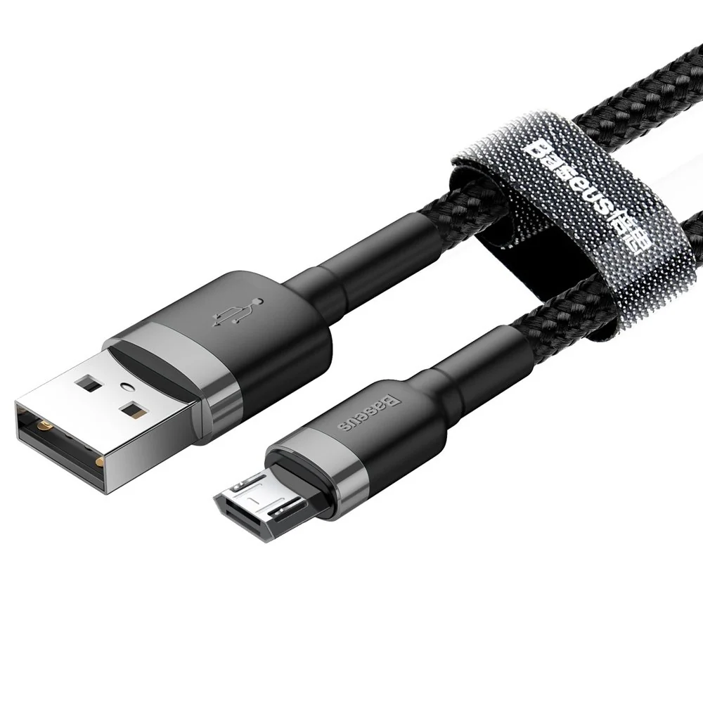 Baseus Cafule kábel USB / Micro USB 2A 3m, čierny/sivý