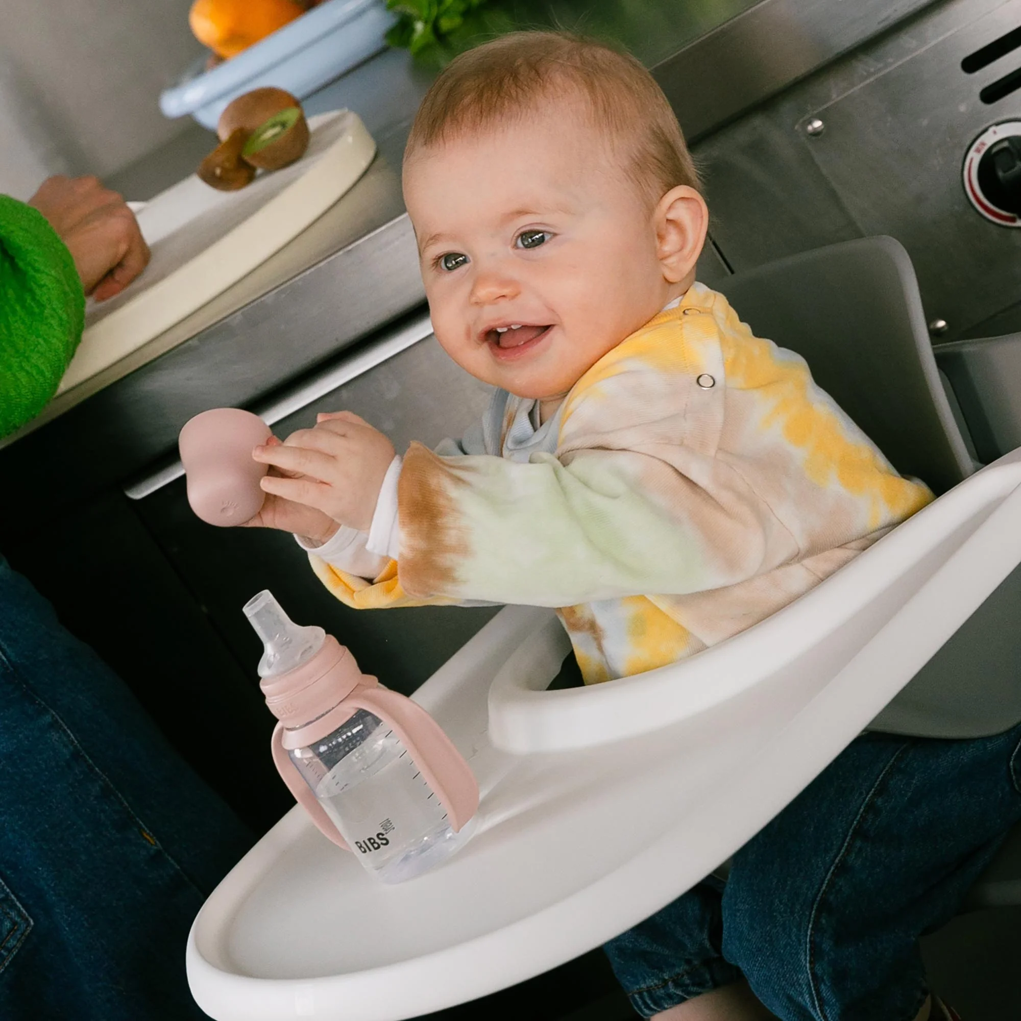 BIBS detská fľaša so silikónovým náustkom 150 ml Sage