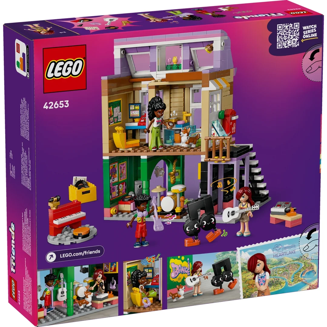 LEGO® Friends 42653 Obchod s hudobninami a byt