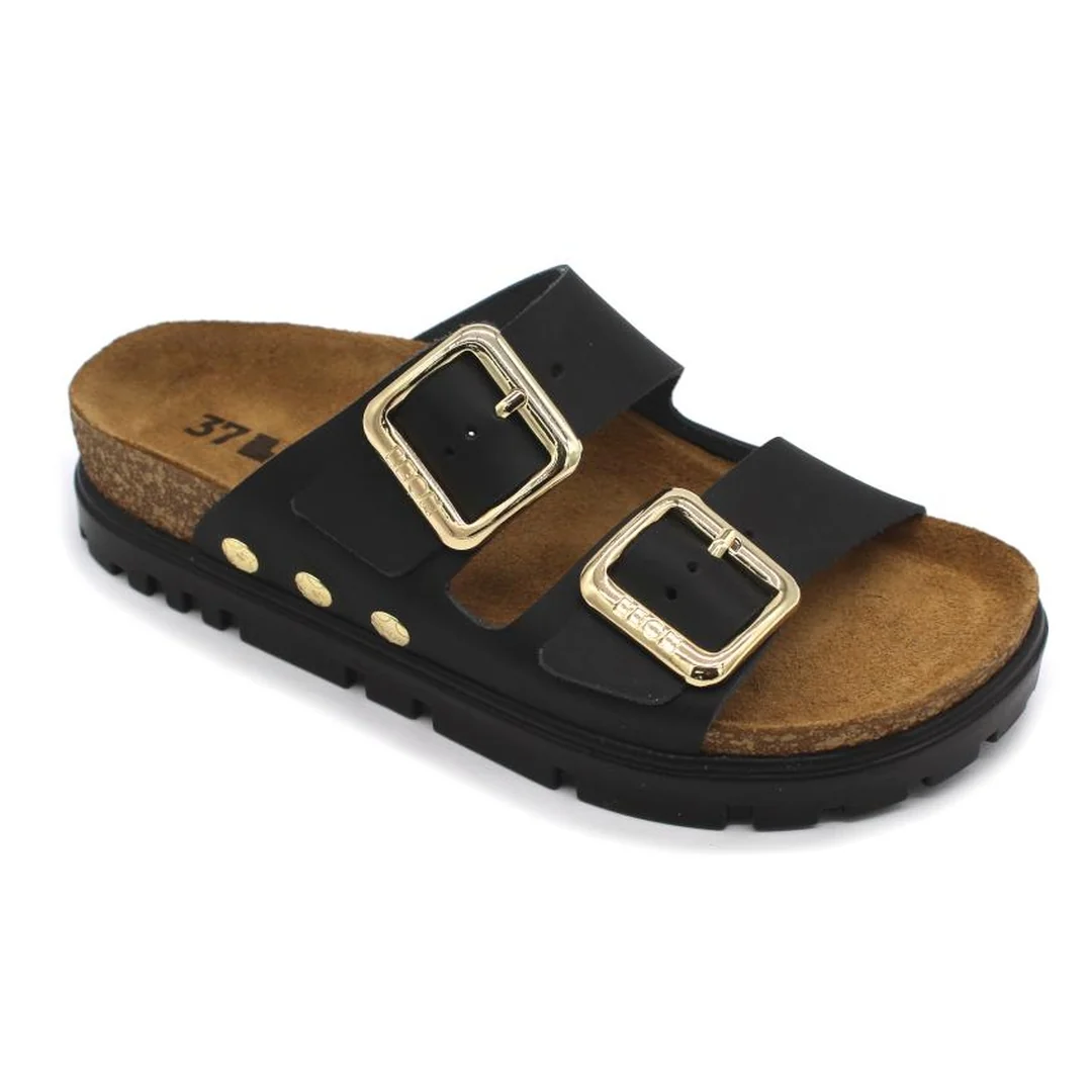 Leon 6010 Dámska zdravotná kožená obuv s prackou 36 - 23,5cm, čierna, 3,5 cm