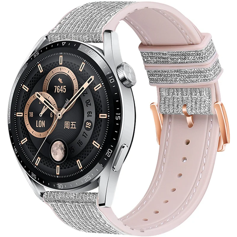 BStrap Glitter remienok na Xiaomi Amazfit Bip silver