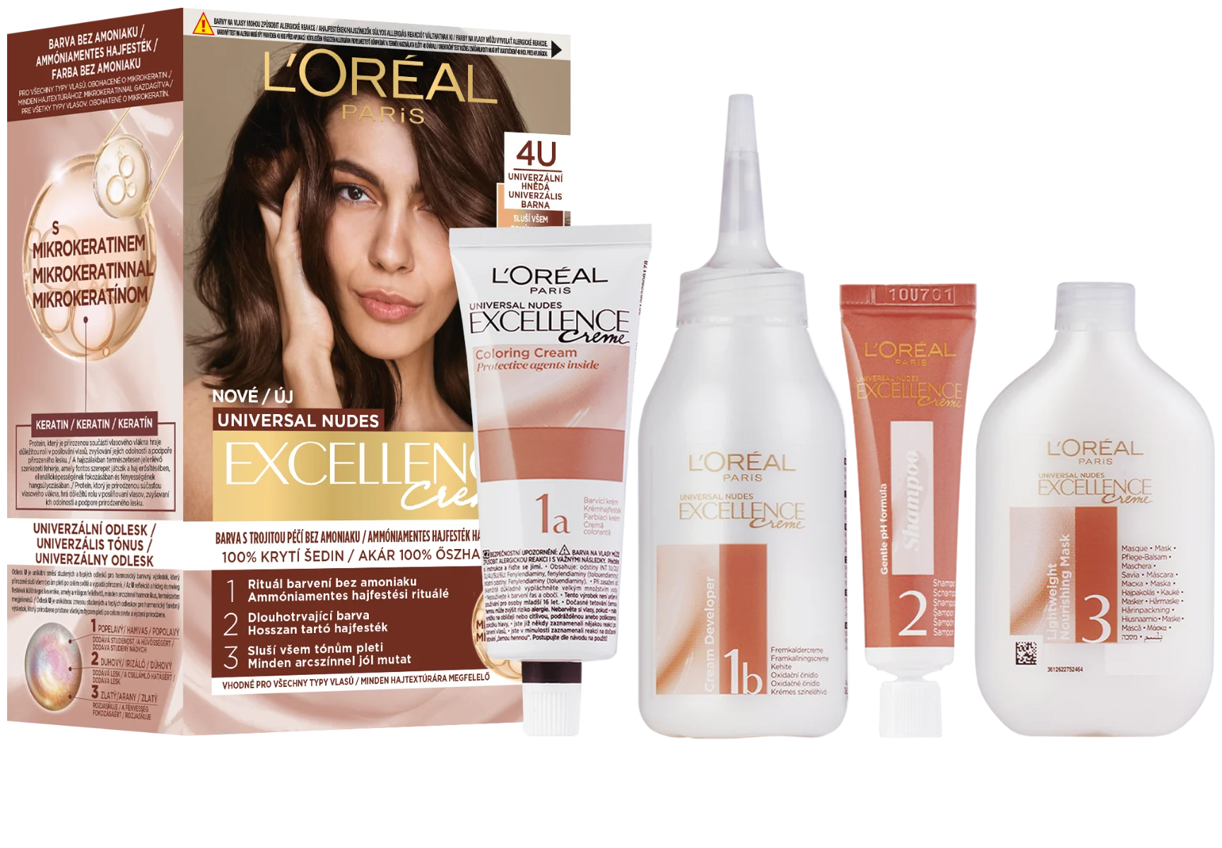 EXCELLENCE UNIVERSAL NUDES 4U 1×1 ks, farba na vlasy
