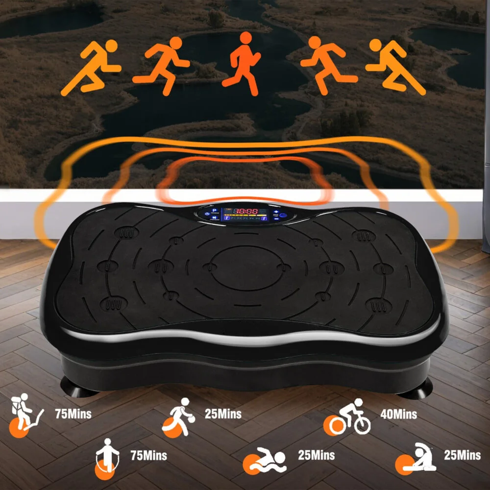 Livefy Vibro Fit vibračná plošina na cvičenie, čierna