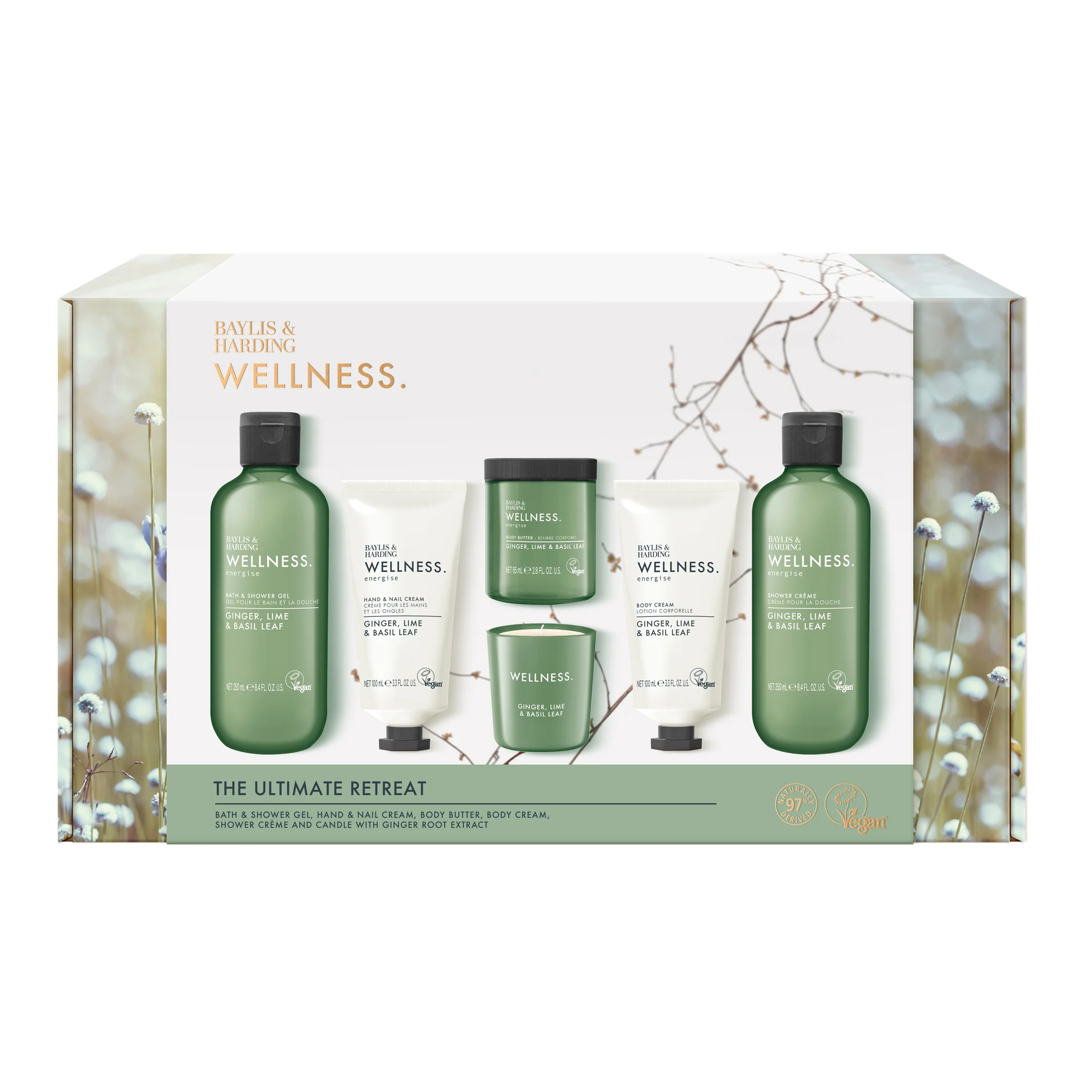 Baylis and Harding Sada starostlivosti so sviečkou Wellness 6 ks