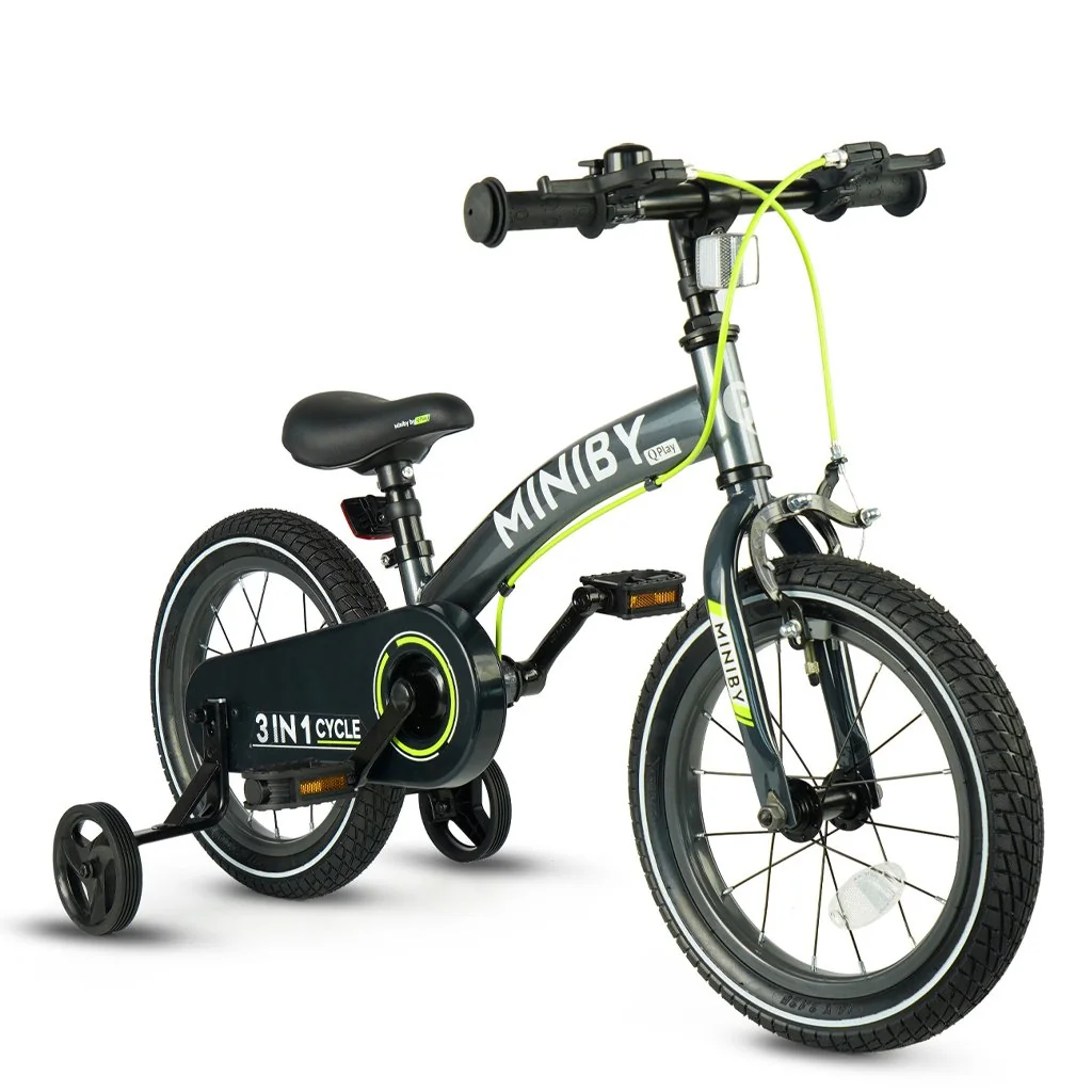 Bicykel Miniby 3v1 Grey, vek 2 - 8 rokov