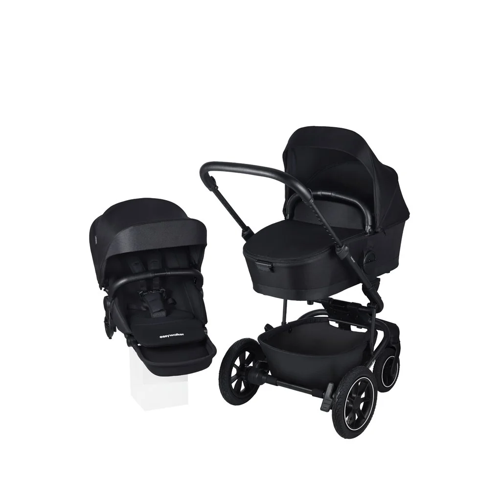 Easywalker Harvey⁵ kočík kombinovaný Midnight Black XXL AIR set