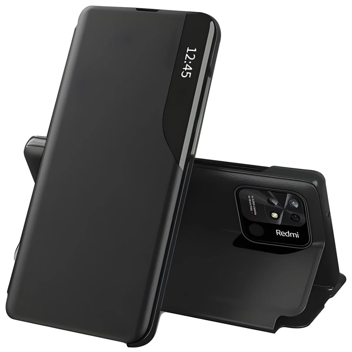 Elegantné knižkové puzdro pre Xiaomi Redmi 10C - Čierna