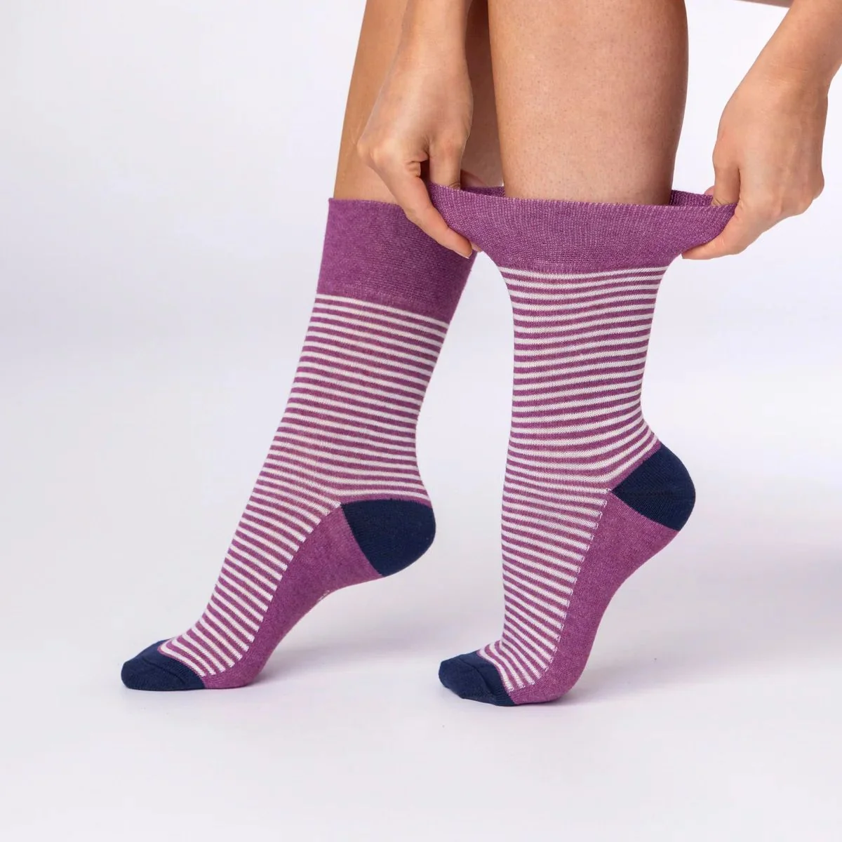 Dámske módne ponožky Gentle Grip MIXED STRIPE 3 páry lem bez gumičiek Veľkosť ponožiek 37-42