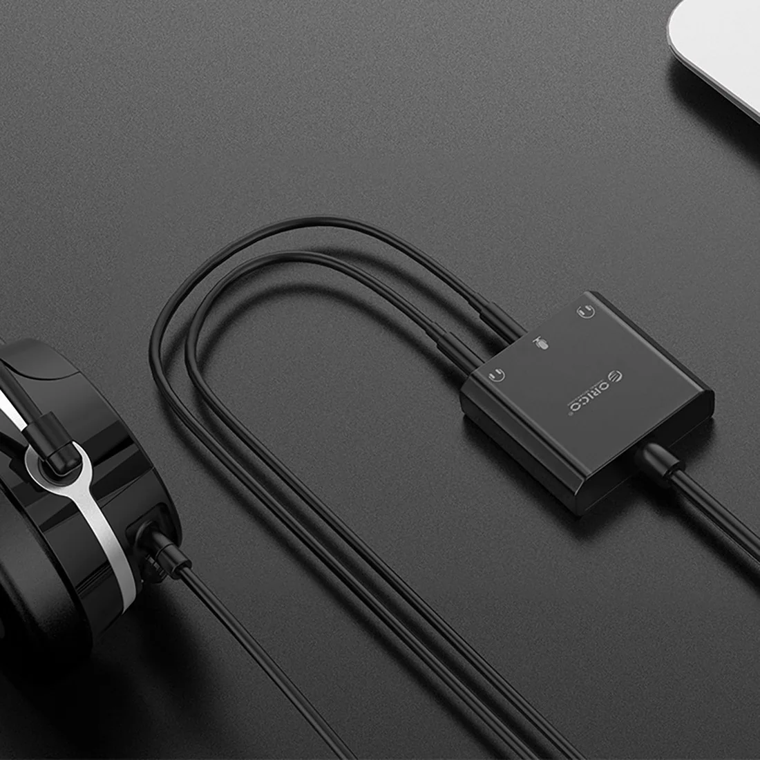 Orico SKT3 externá zvuková karta USB 2.0 / 3x 3.5mm jack, čierna