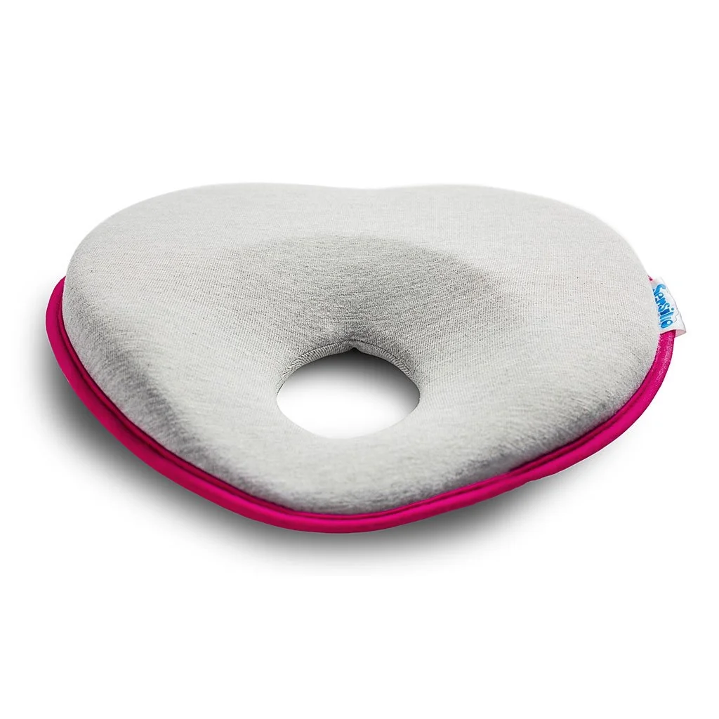 Ergonomický, tvarujúci vankúšik pre bábätko - šedý, ružový 