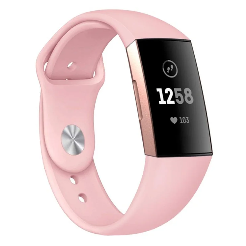 BStrap Silicone (Small) remienok na Fitbit Charge 3 / 4 sand pink