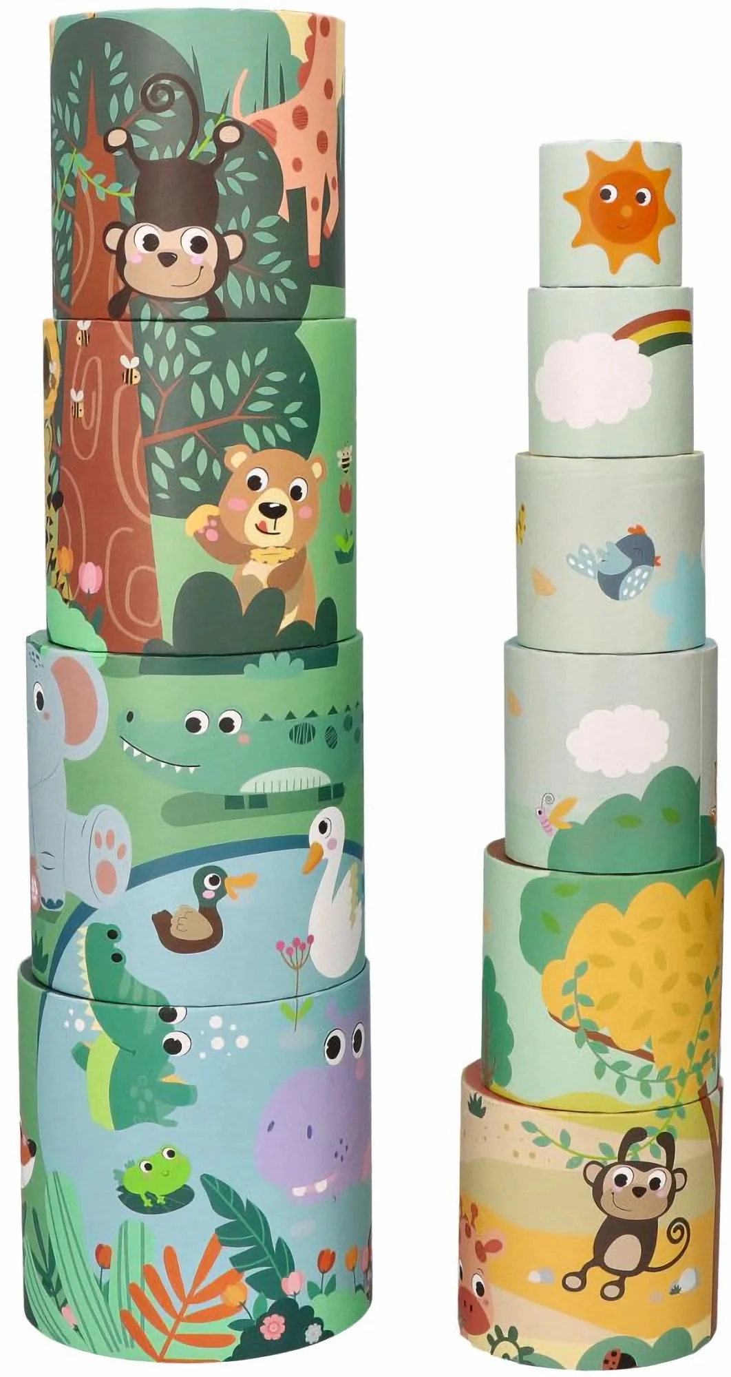 Kubus pyramída skladačka 10 ks, Adam Toys, Safari